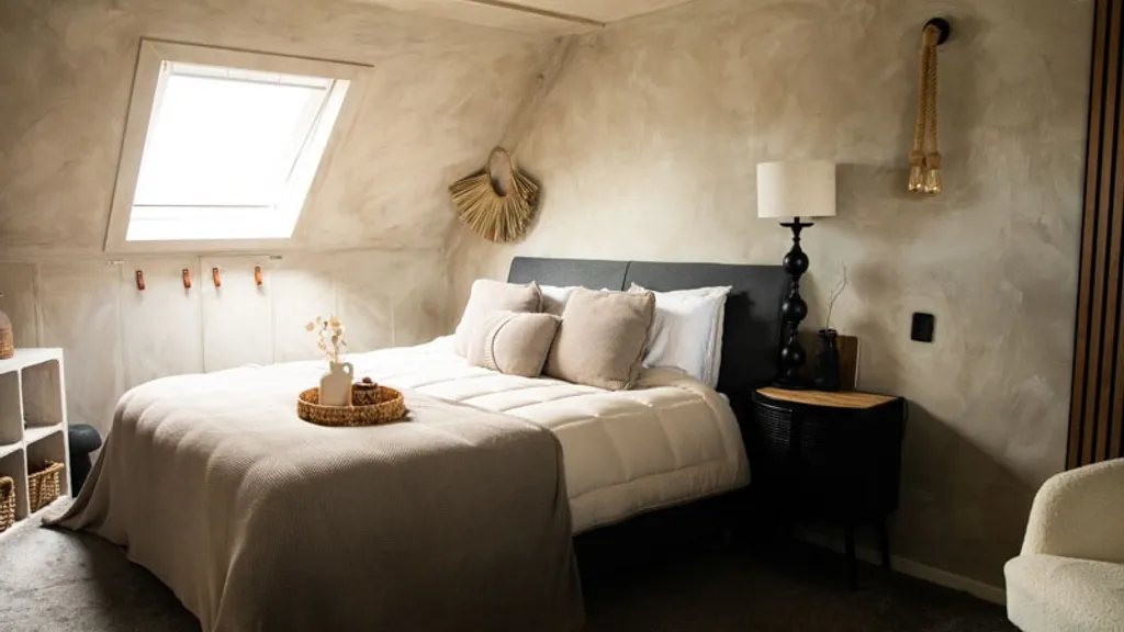 Betonlook slaapkamer