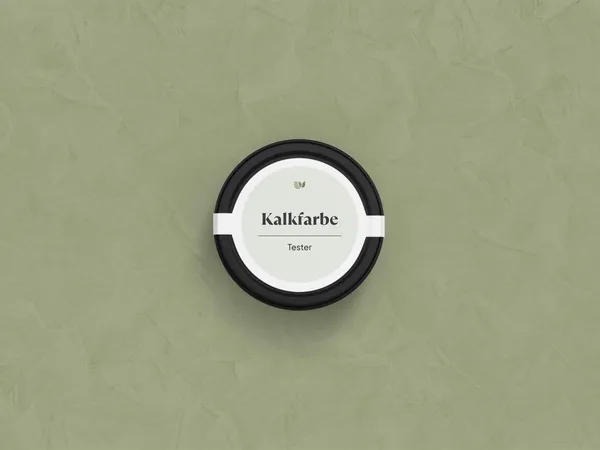 Kalkverf 634 Olive kleurtester DE