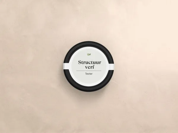 Structuurverf 205 Creme kleurtester