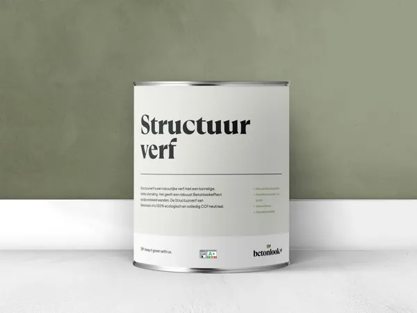 Structuurverf 634 Olive blik