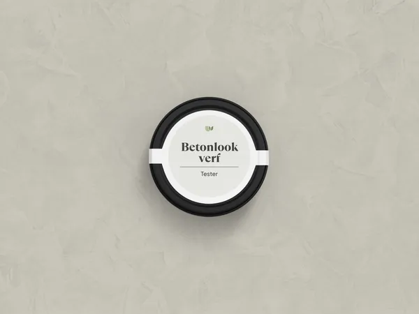 Betonlook verf 501 Blanc kleurtester