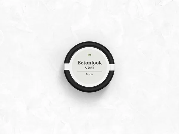 Betonlook verf 050 Blanco kleurtester