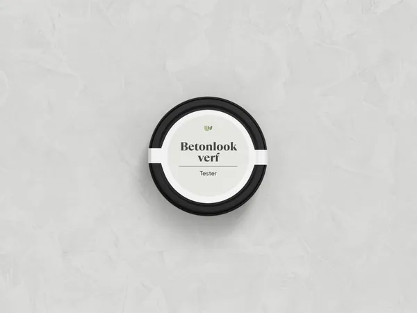 Betonlook verf 101 Nougat kleurtester