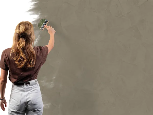 Betonlook verf 261 Foam aanbrengen