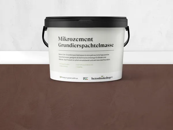 Beton Cire 23 Diepbruin basislaag DE