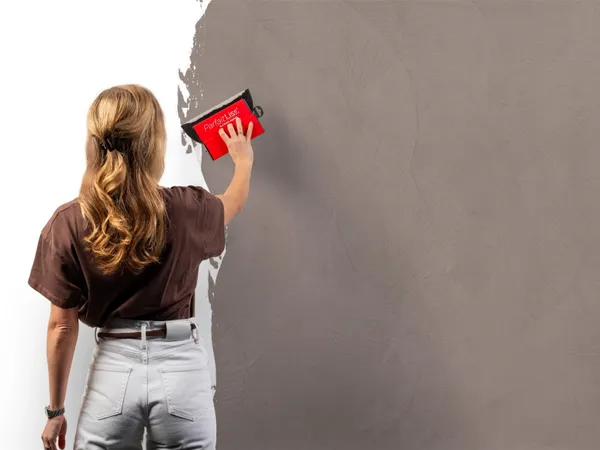 Beton Cire 17 Licht taupe aanbrengen wand