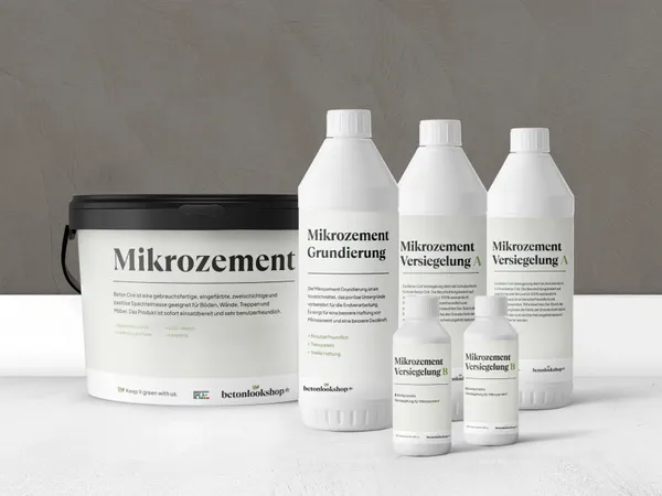 Beton Cire 02 Zilvergrijs badkamerpakket wand DE