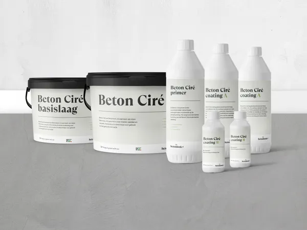 Beton Cire 08 Betongrijs badkamerpakket vloer