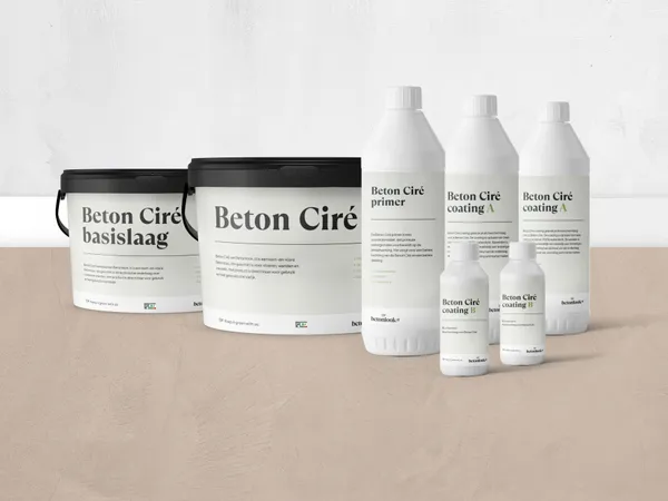 Beton Cire 15 Ecru badkamerpakket vloer